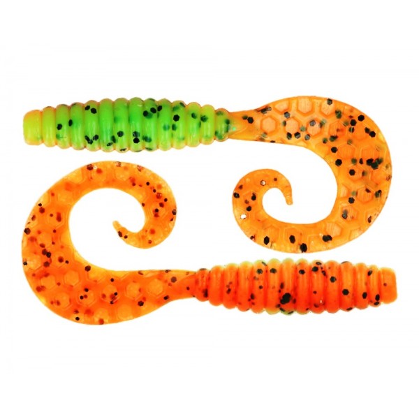 Силіконова приманка для риболовлі, ZEOX Comma Grub, довжина 2,4 дюймів, 10шт/уп, колір №202 P